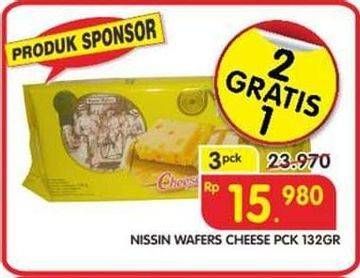 Promo Harga NISSIN Wafers Cheese per 3 pcs 132 gr - Superindo