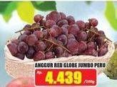 Promo Harga Anggur Red Globe Peru per 100 gr - Hari Hari