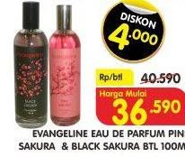 Promo Harga EVANGELINE Eau De Parfume Pink Sakura, Black Sakura 100 ml - Superindo