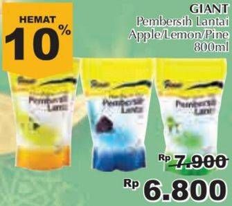 Promo Harga GIANT Pembersih Lantai Apple, Lemon, Pine 800 ml - Giant
