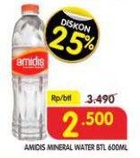 Promo Harga Amidis Air Mineral 600 ml - Superindo