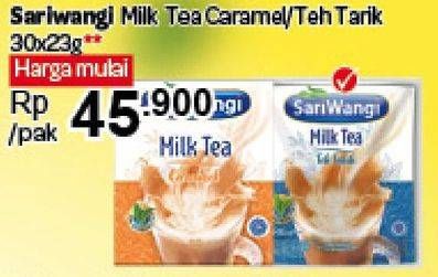 Promo Harga Sariwangi Milk Tea Caramel, Teh Tarik per 30 sachet 23 gr - Carrefour