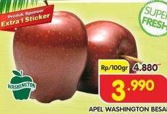 Promo Harga Apel Washington B Besar per 100 gr - Superindo