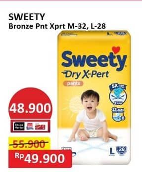 Promo Harga Sweety Bronze Pants Dry X-Pert M32, L28 28 pcs - Alfamart