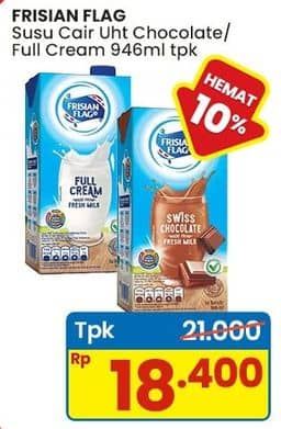 Promo Harga Frisian Flag Susu UHT Purefarm Swiss Chocolate, Full Cream 946 ml - Indomaret