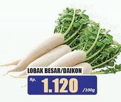 Promo Harga Lobak Besar Daikon per 100 gr - Hari Hari