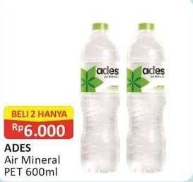 Promo Harga ADES Air Mineral 600 ml - Alfamart