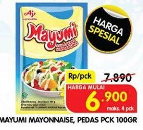 Promo Harga Mayumi Mayonnaise Original, Pedas 100 gr - Superindo