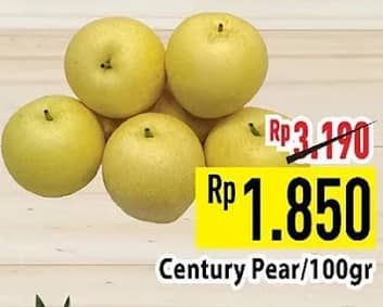 Promo Harga Pear Century per 100 gr - Hypermart