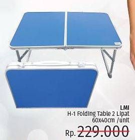 Promo Harga LMI H-1 Folding Table 2 Lipat  - LotteMart