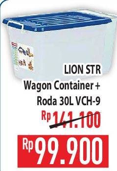 Promo Harga Lion Star Wagon Container + Roda VCH-9 30000 ml - Hypermart