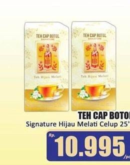 Promo Harga Teh Cap Botol Signature Teh Hijau Melati per 25 pcs 2 gr - Hari Hari