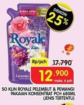 Promo Harga So Klin Royale Parfum Collection 680 ml - Superindo