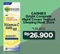 Promo Harga Garnier Bright Complete Night Cream Yoghurt Sleeping Mask 20 ml - Indomaret