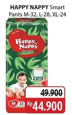 Promo Harga Happy Nappy Smart Pantz Diaper XL24, M32, L28 24 pcs - Alfamidi