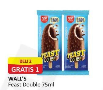 Promo Harga WALLS Feast Double per 2 pcs 75 ml - Alfamart