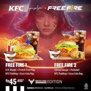Promo KFC Colonel Burger, Perkedel, KFC Pudding, Coc Cola Reg.