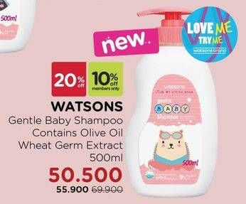 Promo Harga WATSONS Gentle Baby Shampoo 500 ml - Watsons