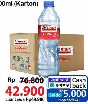 Promo Harga Alfamart Air Mineral per 24 botol 550 ml - Alfamart