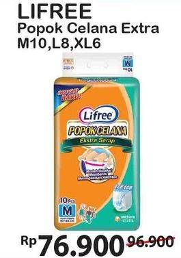 Promo Harga LIFREE Popok Celana Tipis & Nyaman Bergerak M10, L8, XL6  - Alfamart