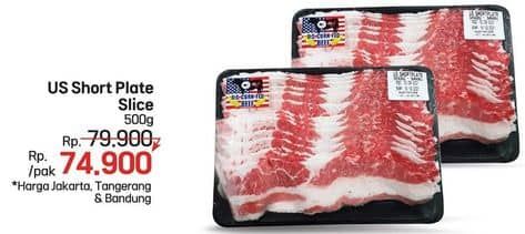 Promo Harga Beef Short Plate Slice 500 gr - LotteMart