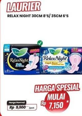 Promo Harga Laurier Relax Night 30cm, 35cm 6 pcs - Carrefour