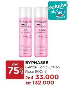 Promo Harga BYPHASSE Toning Lotion Gentle With Rose Water 500 ml - Watsons