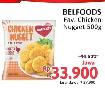 Promo Harga Belfoods Nugget Chicken Nugget 500 gr - Alfamidi