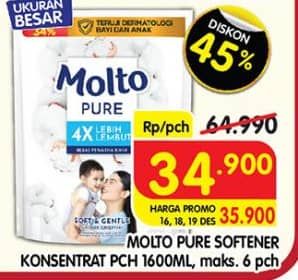 Promo Harga Molto Softener Ultra Pure 1600 ml - Superindo