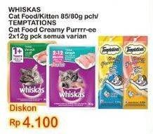 Promo Harga Whiskas/Temptations Cat Foods  - Indomaret