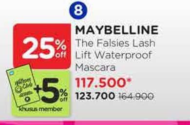 Promo Harga Maybelline The Falsies Lash Lift Waterproof Mascara 30 gr - Watsons