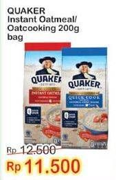 Promo Harga Quaker Oatmeal Instant/Quick Cooking 200 gr - Indomaret