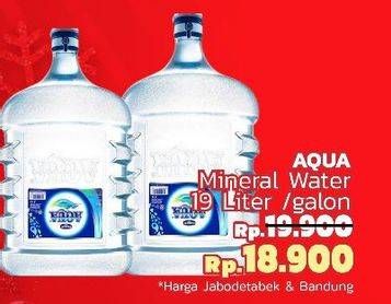 Promo Harga AQUA Air Mineral 19000 ml - LotteMart
