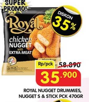Promo Harga Belfoods Royal Nugget Chicken Nugget Drummies, Chicken Nugget S, Chicken Nugget Stick 500 gr - Superindo