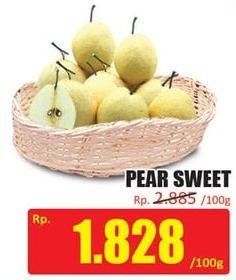 Promo Harga Pear Sweet per 100 gr - Hari Hari