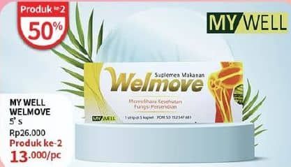 Promo Harga Welmove Vitamin Tulang Sendi 5 pcs - Guardian