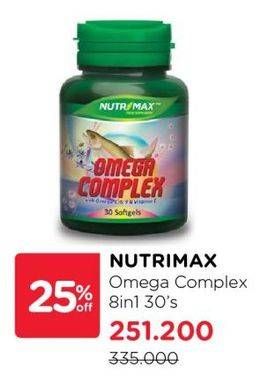 Promo Harga Nutrimax Omega Complex 8 In 1 30 pcs - Watsons