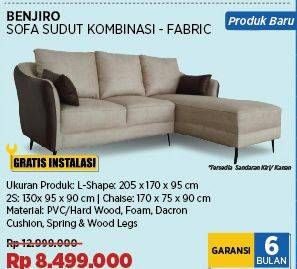 Promo Harga Benjiro Sofa Sudut Kombinasi - Fabric  - COURTS