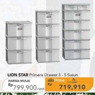 Promo Harga Lion STar Primera Drawer 3-5 Susun  - Carrefour