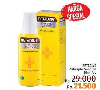 Promo Harga BETADINE Antiseptic Solution 30 ml - LotteMart