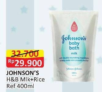 Promo Harga JOHNSONS Baby Bath Milk Rice 400 ml - Alfamart