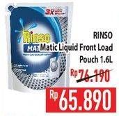 Promo Harga RINSO Detergent Matic Liquid Front Load 1600 ml - Hypermart