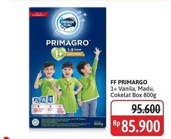 Promo Harga Frisian Flag Primagro 1+ Vanilla, Cokelat, Madu 800 gr - Alfamidi