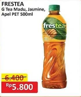 Promo Harga Frestea Minuman Teh Green Honey, Jasmine, Apple 500 ml - Alfamart