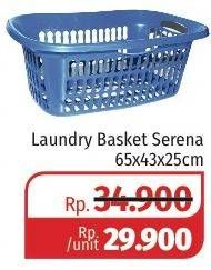 Promo Harga SUNLIFE Laundry Basket Serena 65x43x25cm  - Lotte Grosir