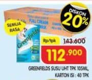 Promo Harga Greenfields UHT All Variants per 40 tpk 105 ml - Superindo