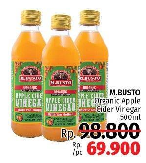 Promo Harga M.BUSTO Organic Apple Cider Vinegar 500 ml - LotteMart