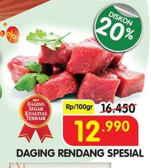 Promo Harga Daging Rendang Sapi Special per 100 gr - Superindo