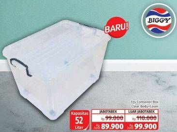 Promo Harga EZY Box Container Clear 52000 ml - Lotte Grosir