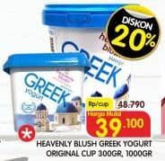 Promo Harga Heavenly Blush Greek Yogurt Cup Original 300 gr - Superindo